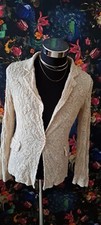 Entzückender Durchbruch / Spitze  / Guipure Damen  Blazer  38 ( Itl. 42 ), beige