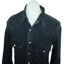 Levi’s Red Tab Western Hemd Herren Blau Denim Cowboy Shirt ca. Gr. S Vintage