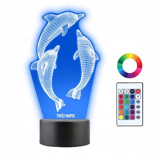 Led nachtlampe delfin mit - led,