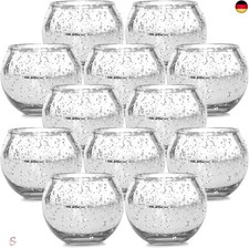 12 Stück Teelichthalter Glas