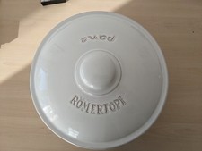 Römertopf Brotkorb mit Deckel, weiß, 29,5 cm Durchm gebraucht, sehr gut erhalten