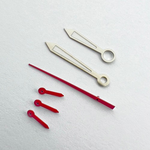 Zeigersatz silber rot - zeigersatz,