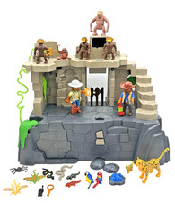 Playmobil Affen Orang-Utan Leopard Schlangen Papagei Tier Figuren im Tempel