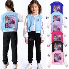 Kinder KPOP Dämonenjäger Jacke Baseball Mantel Freizeit Oberteil Hose Outfits Weihnachtsgeschenke