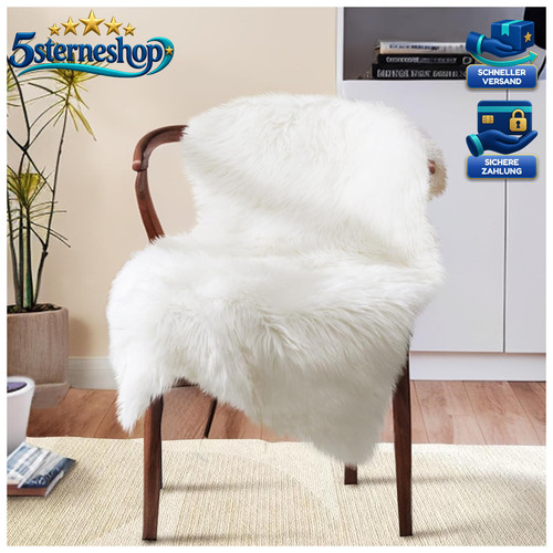 Teppich faux lammfell weiß - faux,