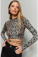 Rückenfreie Crop Bluse –