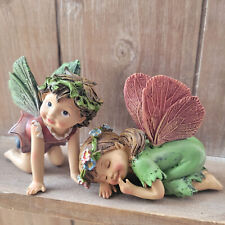 2 x Elfen Gartenzwerge Balkon