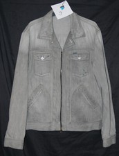 Diesel Jeans Jacke College Baseball Letterman Größe XL USA Grau Biker Racer