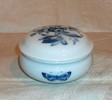 Meissen - Porzellandose -Blaue Blume m.Insekten - 1924/34 -1.Wahl