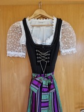 Dirndl von Gamsbock, Gr. 36, schwarz - mit 3 Schürzen