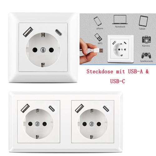 Steckdose mit usb - steckdose, &
