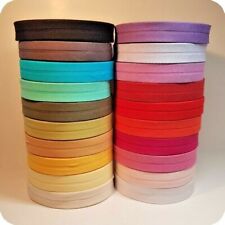 Schrägband Kantenband Einfassband 20mm 2cm Baumwolle 1m 3m 5m 10m 25m UNI-Farben