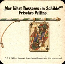 Bierdeckel - Veltins - Wer führt Besseres im Schilde