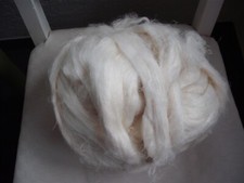 Leinen im Band, gebleichtes Leinen, Spinnfaser, weiß