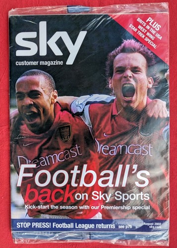 Sky guide aug 2002 rare - sky, tv