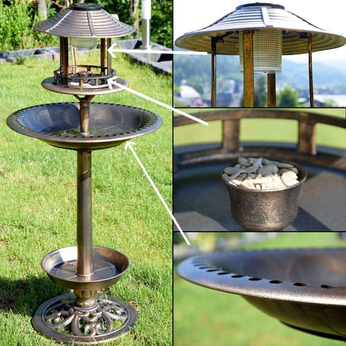 Solar led vogel tränke - solar, becken