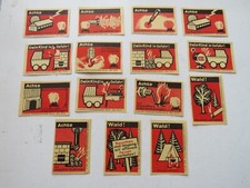 Achte Feuerwehr, Brandschutz ,   DDR, Streichholzetiketten , Riesa 1967