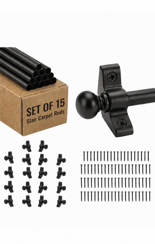 Schwarze treppenteppichstangen - schwarze,