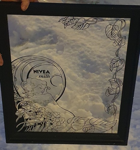 Werbespiegel nivea milk - werbespiegel, art