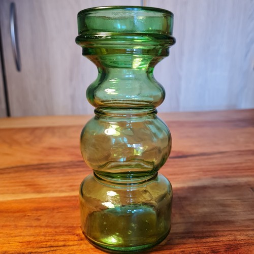 Vintage grün glasvase - made, in