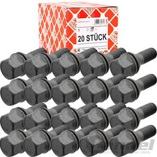 20x FEBI RADSCHRAUBE KEGELBUND