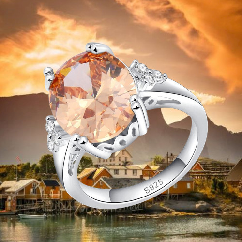 Ring champagner zirkonia - champagner,