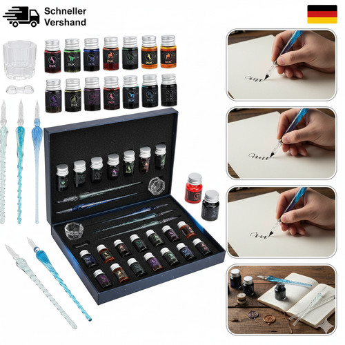 Federhalter aus glas 19pcs - glas,,