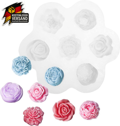 Silikon rosenform set - set, 7