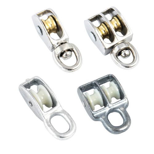 Seilrolle vernickelt - seilrolle, /