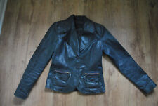 Vero Moda Damen Jacke Blazer  Gr.  M Schwarz/ Grau Echt Leder Jacke only Vintage