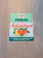 ☆☆Getränke, Wein Etikett, Niederelbische Spirituosen Fabrik Jahncke Assel☆☆
