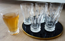 6 edle Wassergläser Becher Kristall Schälschliff Moser Art antik Vintage 300 ml