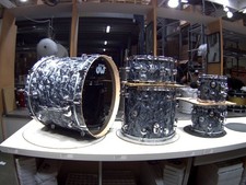 DW Collectors Drumset USA Grey Marine Schlagzeug 333 Shells Finish Ply / Bateria