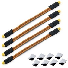 4x Fensterdurchführung Sat Flachkabel HD Flach kabel UltraSlim vergoldet 4K UHD