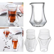 Doppel Glas Kaffeetasse