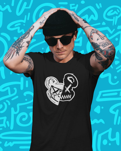Herren teddy gesicht shirt - herren,