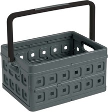 Sunware Klappbox Square 24 L anthrazit Einkaufsbox Einkaufskorb mit Griff