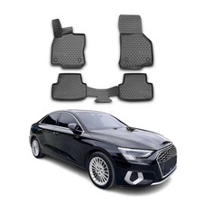 OMAC Gummimatten Fußmatten für Audi A3 2021-2025 TPE Automatten Schwarz 4x