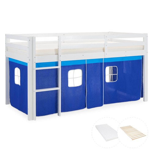 Hochbett 90x200 kinderbett mit - hochbett,