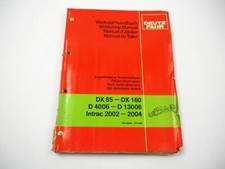 Deutz DX 85 - 160 Intrac 2002 2004 D 4006 - 13006  Vorderachse Werkstatthandbuch