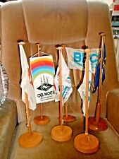 Tisch Flaggen mit Holzständer Div. zur Auswahl - BBC / Dywidag  / Oel Nolte uvm.