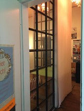 Stahl-Glas-Trennwand, Loftwand, Sonderanfertigung für hohen Altbau