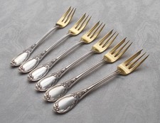 *RAR* Set 6 Dessert- / Salatgabeln in Rokoko Stil aus 800er Silber Koch&Bergfeld