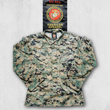 USMC MARPAT Woodland Utility Shirt S/M-REG | Neu & Ungetragen | American Apparel