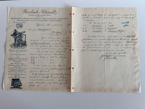 Briefkopf rechnung 1893 - rechnung,
