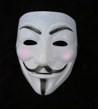 Anonymous Maske Hackermaske groß für Erwachsene und Kinder Halloween Vendetta