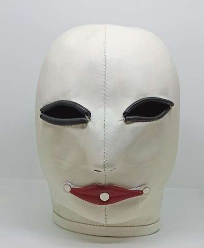 Ledermaske weiß - ledermaske,,