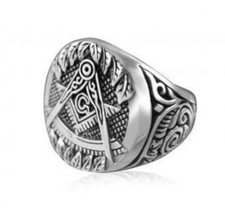 FREIMAURER Silber Ring Siegel