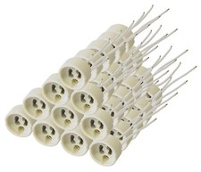 50x GU10 Lampen Fassung mit Aderendhülsen Sockel Halogen LED Fassungen 50 Stück