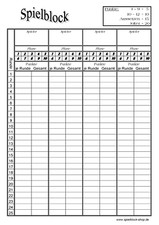 Spielblock verwendbar für Phase 10 bzw. Phase 10 Master Kartenspiel